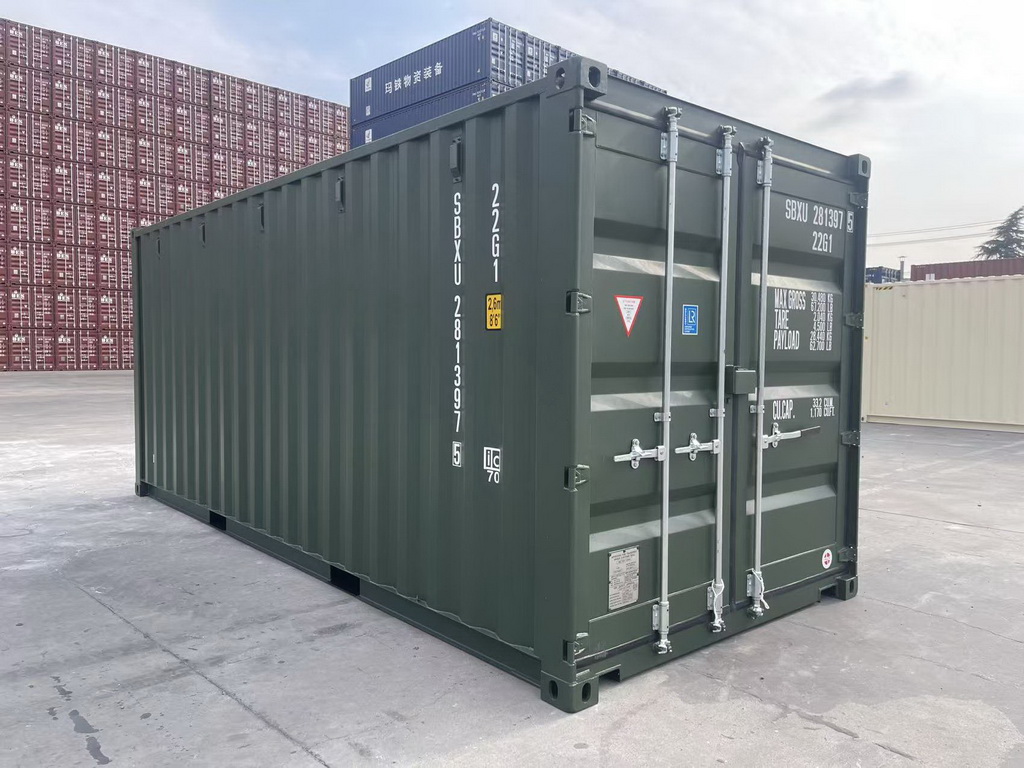 20ft Shipping Container - Olive Green
